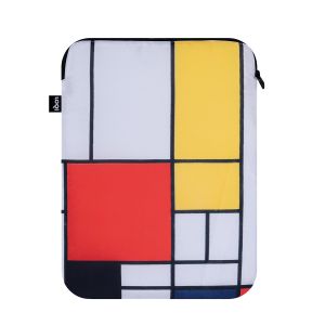 LOQI Mondrian Composition Laptop Sleeve Multi-Coloured 26x36cm