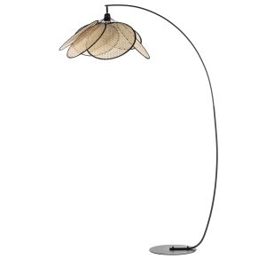 Amalfi Fiore Floor Lamp Black/Natural 120x70x193cm