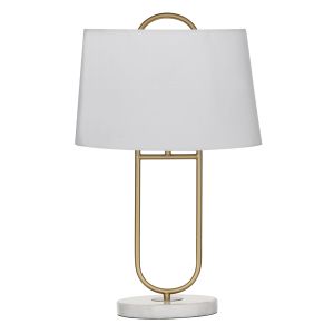 Amalfi Bennesse Table Lamp White & Brass 33x20x58cm