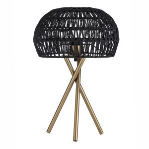 Amalfi Sunfair Table Lamp Black/Brass 30x30x46cm