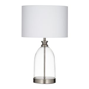 Society Home Marlow Table Lamp Clear/Silver/White 30x30x56cm