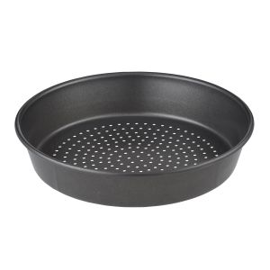 MasterPro CrispyBake N/S Deep Pie/Tart Tin Black External 24x24x5cm/Internal 23x23x5cm