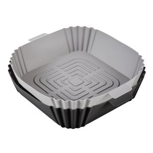 MasterPro Reusable Silicone Air Fryer Liner Square 2pcs Set Grey & Black 56.5x46x38.5cm