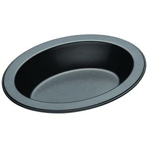 MasterPro Non-Stick Individual Oval Pie Dish Black 16x12.5x3cm