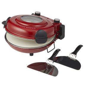 MasterPro The Ultimate Pizza Oven with Window Red & Stainless Steel 38.5x33x19cm