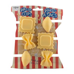 NPW Pasta Bag Clips Italian Summer 6pcs Set Cream 6.3x4.4x6.6cm
