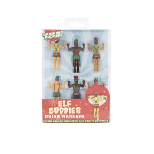NPW Elf Buddies Drink Markers 4pcs Set Multi-Coloured 11.9x1.7x16.7cm