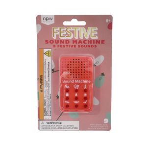 NPW Festive Sound Machine Red 6x2x10cm