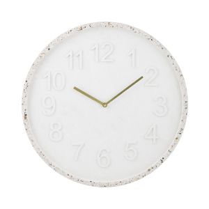 Amalfi Kayla Clock Off White/Terrazzo 41.5x41.5x2.5cm
