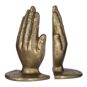 Amalfi Praying Hands Bookends 2pcs Set Gold 18x12x15cm