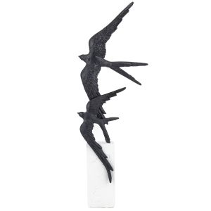 Amalfi Ora Sculpture Black/White 18x9x52cm