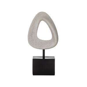 Grand Designs Ridge Sculpture Off White & Black 20.5x9x43cm