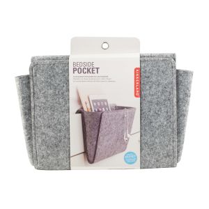 Kikkerland Bedside Pocket Grey 28x22x3.5cm