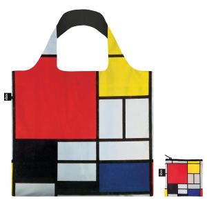 LOQI Mondrian Composition Bag Multi-Coloured 50x42cm