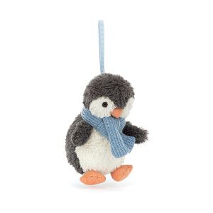 Jellycat Peanut Penguin Decoration Charcoal & Cream 8x9x12cm