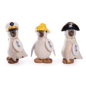 DCUK Seafaring Pengins with Hats-Baby (3 Asst) White & Black 9x7x12cm
