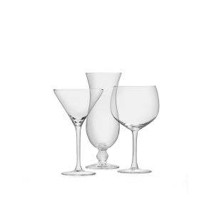 Royal Leerdam Cocktail Collection 12pce Glass Set 4 Martini 250ml/4 Hurricane 445ml/4 Gin Tonic 650ml Clear