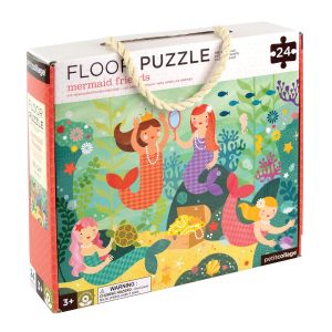 Petit Collage Floor Puzzle - Mermaid Friends Multi-Coloured 27x7x23cm