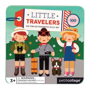 Petit Collage On-The-Go Magnetic Play Set - Little Travellers Multi-Coloured 16.5x16.5x2.5CM