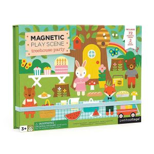 Petit Collage Treehouse Party Magnetic Play Scene Multi-Coloured 17.8x23.5x3.2cm