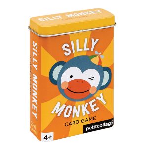 Petit Collage Silly Monkey Card Game Orange 10x7.4x3cm