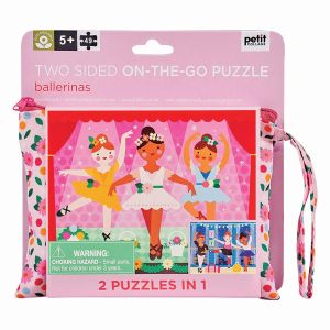 Petit Collage Ballerina Two-sided On-the-Go Puzzle Pink 35.5x29.0.6cm