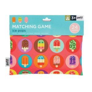Petit Collage Matching Game on-the-go Ice Pops Multi-Coloured 18.3x14.4x2.5cm