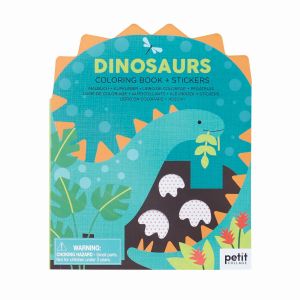 Petit Collage Colouring Book with Sticker - Dinosaurs Multi-Coloured 15.2x3.2x22.9cm