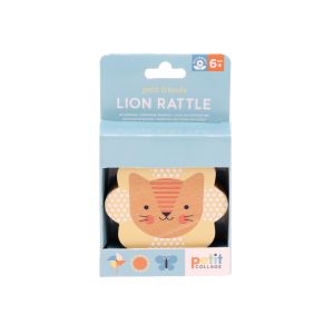 Petit Collage Lion Rattle Multi-Coloured 7.8x2x7.8cm