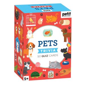 Petit Collage Trivia Cards - Pets Multi-Coloured 9x5x13cm
