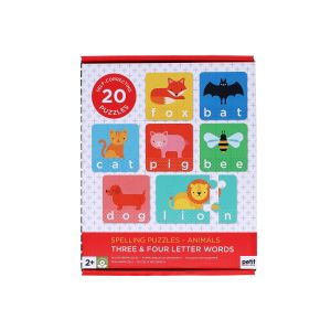PETIT COLLAGE Spelling Puzzles - Animals Multi-Coloured 22x6.7x18cm