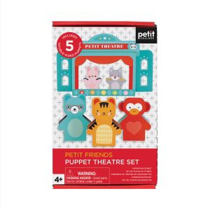 Petit Collage Petit Friends Puppet Theatre Set Multi-Coloured 12.5x3x20cm