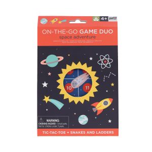 Petit Collage On-the-Go Game Duo Space Adventure Blue 16x3x22cm