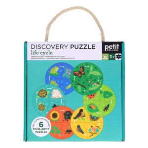 Petit Collage Discovery Puzzle-Life Cycle Multi-Coloured 21x4.5x21cm