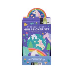 Petit Collage Mini Sticker Set: Unicorn Forest CDU 20pcs Multi-Coloured 12x0.3x19.4cm