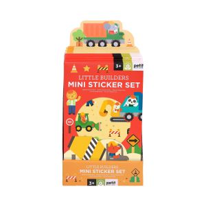 Petit Collage Mini Sticker Set: Little Builders CDU 20pcs Multi-Coloured 12x0.3x19.4cm