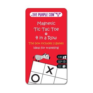 The Purple Cow Magnetic 4 In A Row & Tic Tac Toe Red 10.2x1x18.5cm