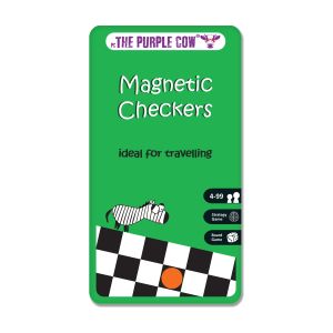 The Purple Cow Magnetic Checkers Green 10.2x1x18.5cm