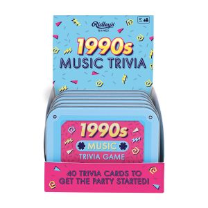 Ridleys 1990s Trivia Tape Quiz CDU 6pcs Blue (New Item Code) 11.2x2.5x8.4cm