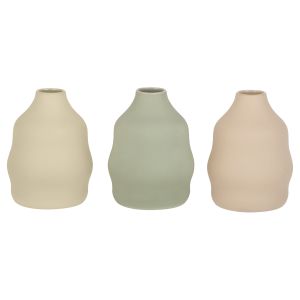 Amalfi Maiana Vase 3 Asst Colours Pecan/Eucalyptus/Dusty Pink 9x9x12.5cm