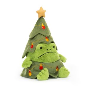Jellycat Christmas Tree Ricky Rain Frog Green 15x18x29cm