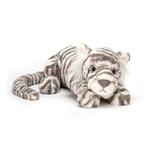 Jellycat Sacha Snow Tiger Grey & White L14xW46xH12cm