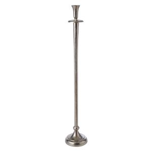 Society Home Classic Slim Metal Candle Holder Silver 13x13x78cm