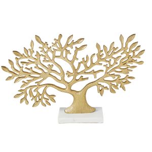 Society Home Tree of Life Sculpture Gold/White 49x10x30cm