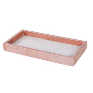 Society Home June Marble Tank Tray White & Pink 30.5x15.25x2cm