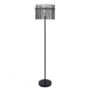 Society Home Ophelia Glass Floor Lamp Glass & Black 38x38x152cm