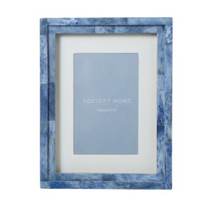 Society Home Bone Photo Frame 4x6" Blue & Cream 24x19x3cm