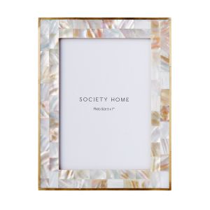 Society Home Mother of Pearl Inlay Photo Frame 5x7'' MOP/Natural 22x17x2cmn