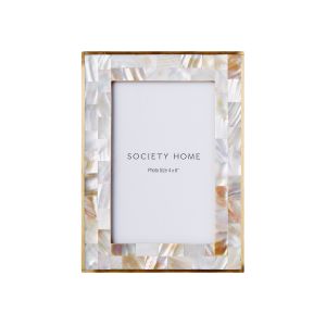 Society Home Mother of Pearl Inlay Photo Frame 4x6'' MOP/Natural 19x14x2cm