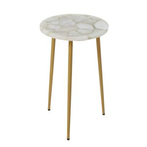 Society Home Agate Side Table Agate/Gold 38x38x60cm